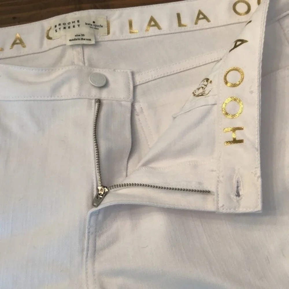 KATE SPADE SIZE 33 WHITE BROOME STREET DENIM JEAN